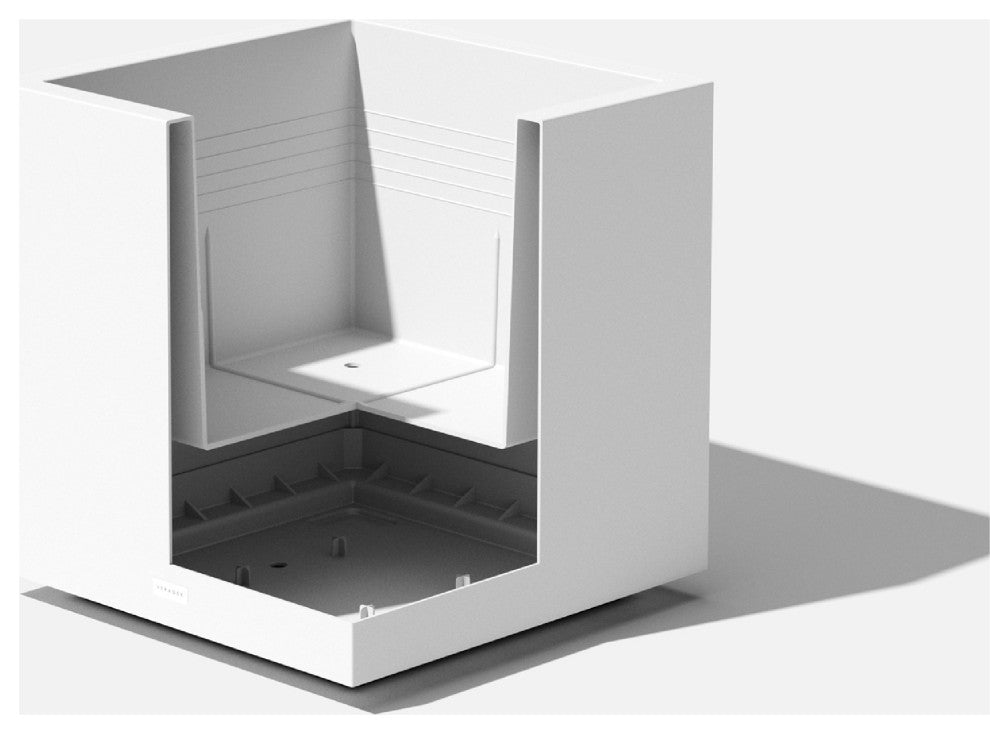 Veradek Block Series Cube Planter, White, Medium