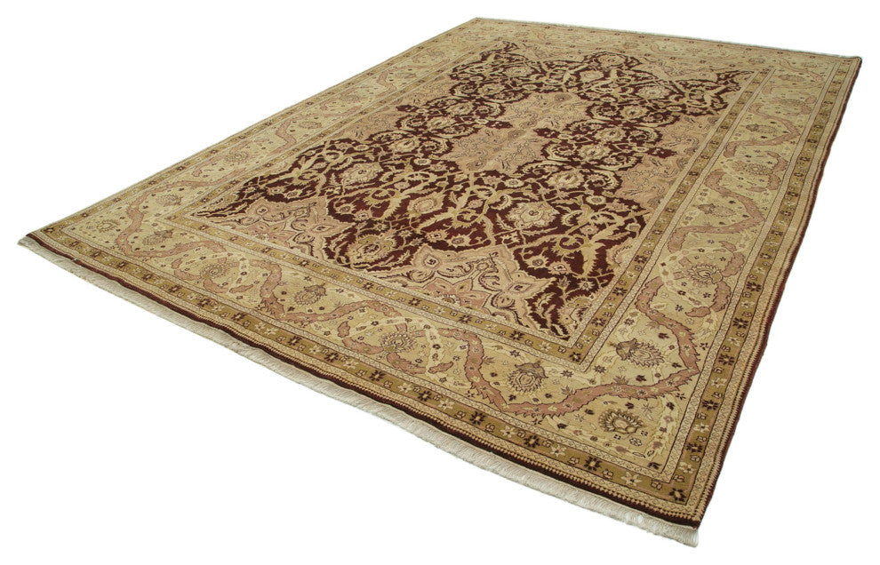 Rug N Carpet - Handwoven Oriental 9' 2" x 12' 2" Wool Oushak Area Rug