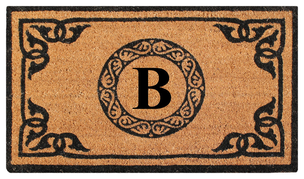 A1HC First Impression Geneva Monogrammed Entry Doormat 24"x39", B