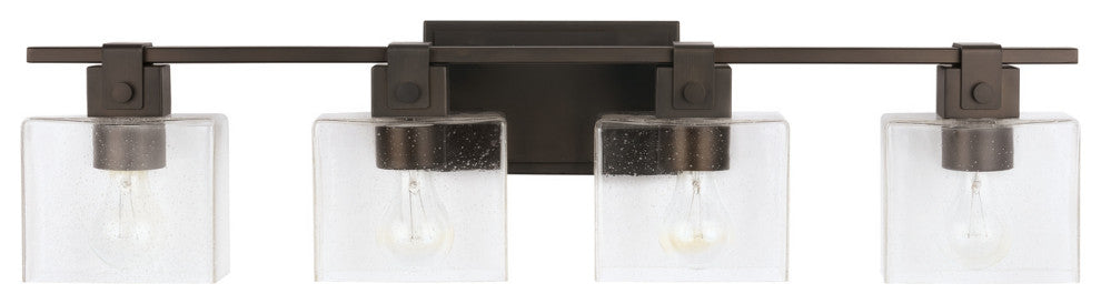 Capital Lighting 139144-498 4 Light 8" Tall Bathroom Vanity Light - Oil Rubbed