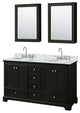 Wyndham Collection WCS202060DCMUNOMED Deborah 60" - Dark Espresso / White