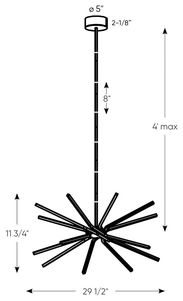 DALS Lighting Star Pendant Light, White