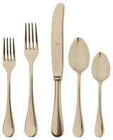 Brescia Flatware Set, Champagne/Plain, 5 Pcs.