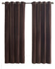 Velvet Blackout Grommet Curtain Panels, Set of 2, Chocolate, 108"x84"