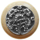 Ginkgo-Berry Natural Wood Knob, Clear Finish With Antique-Style Pewter