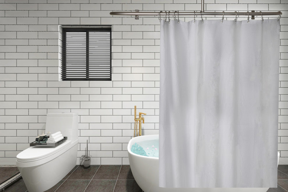 Utopia Alley Rustproof Aluminum D-shape Shower Rod 60inch by 25inch, Brushed Nic