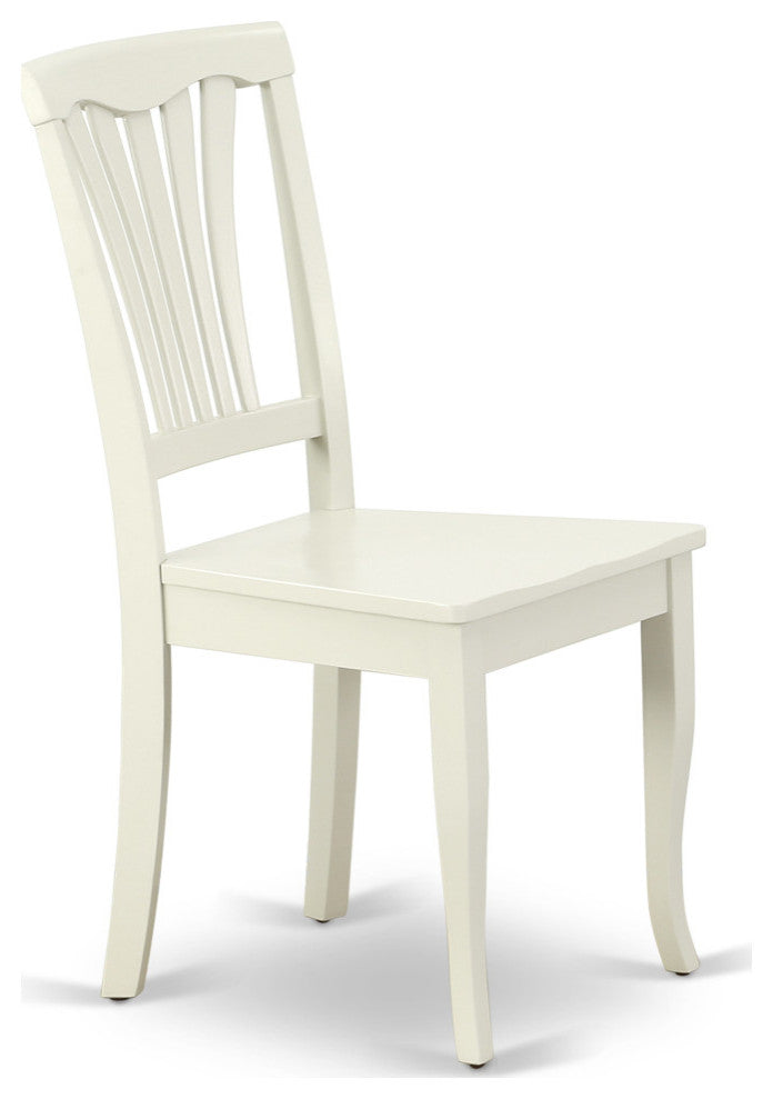 Shav3-Lwh-W 3Pc Round 42"Table And 2 Vertical Slatted Chairs