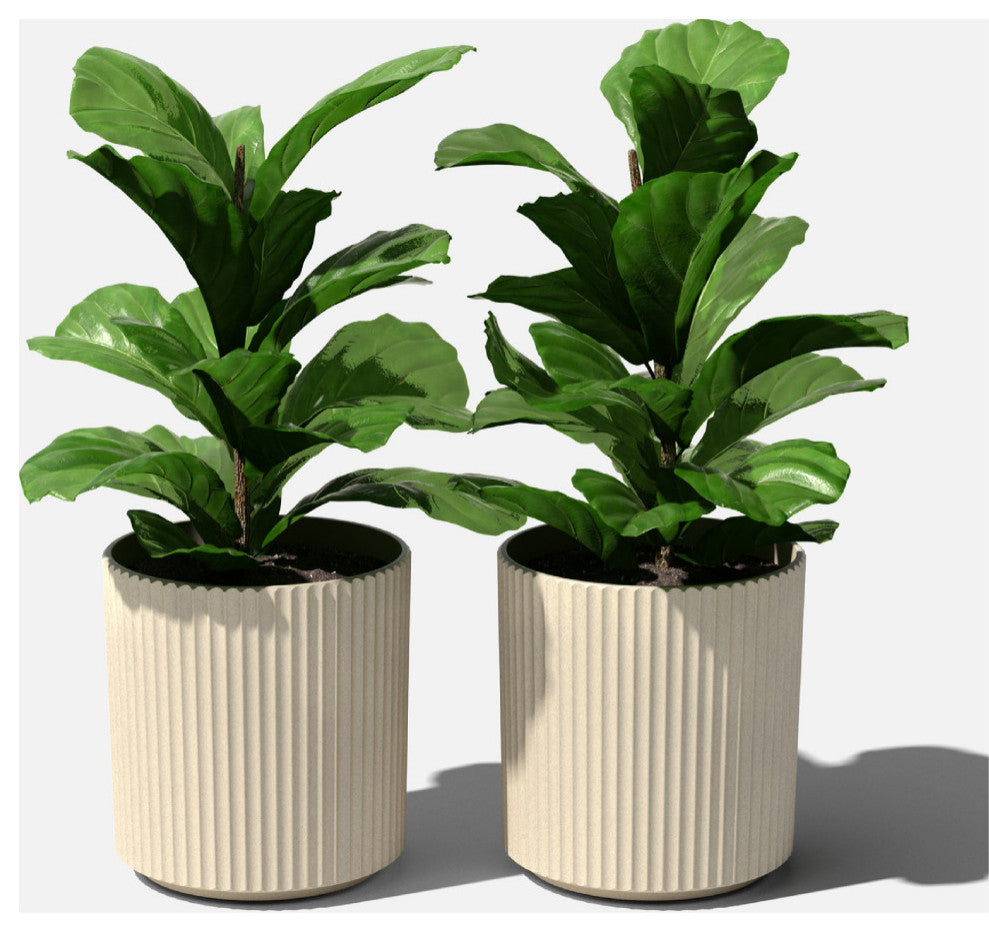 Veradek Demi Series Planter, Sand, 16", 2 Pack