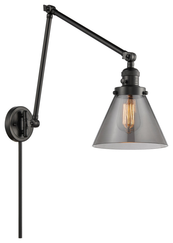 Cone Swing Arm With Switch, Matte Black, Plated Smoke, Plated Smoke