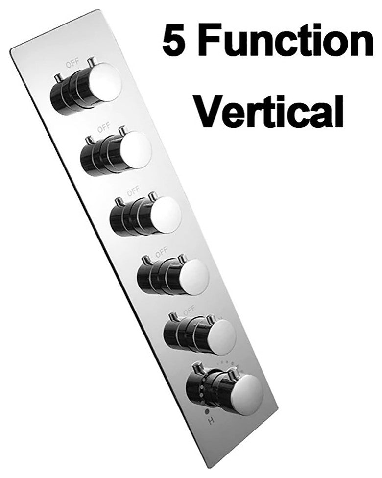 Five Function Vertica Chrome Diverter Shower Controller Mixer