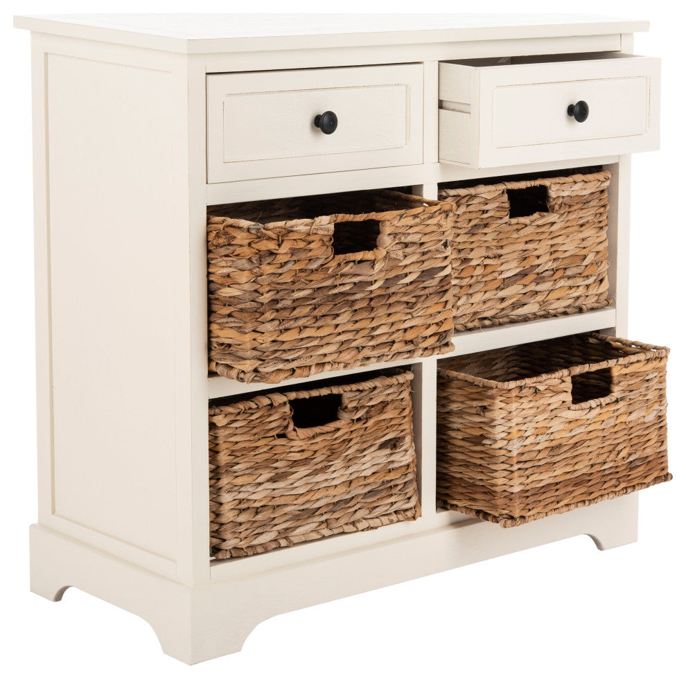Safavieh Herman Storage Unit, Distressed Cream
