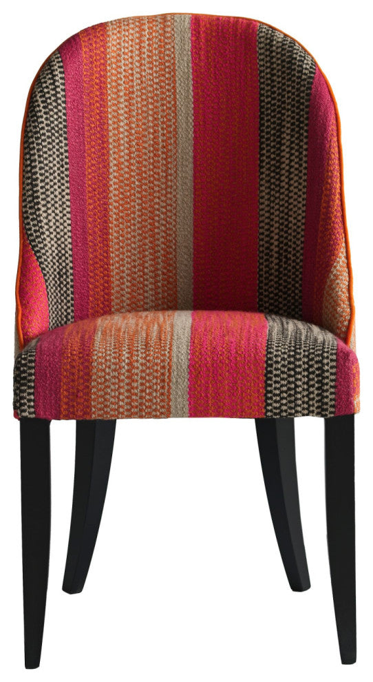 Curved Back Upholstered Dining Chair | Andrew Martin Aldwick, Orange
