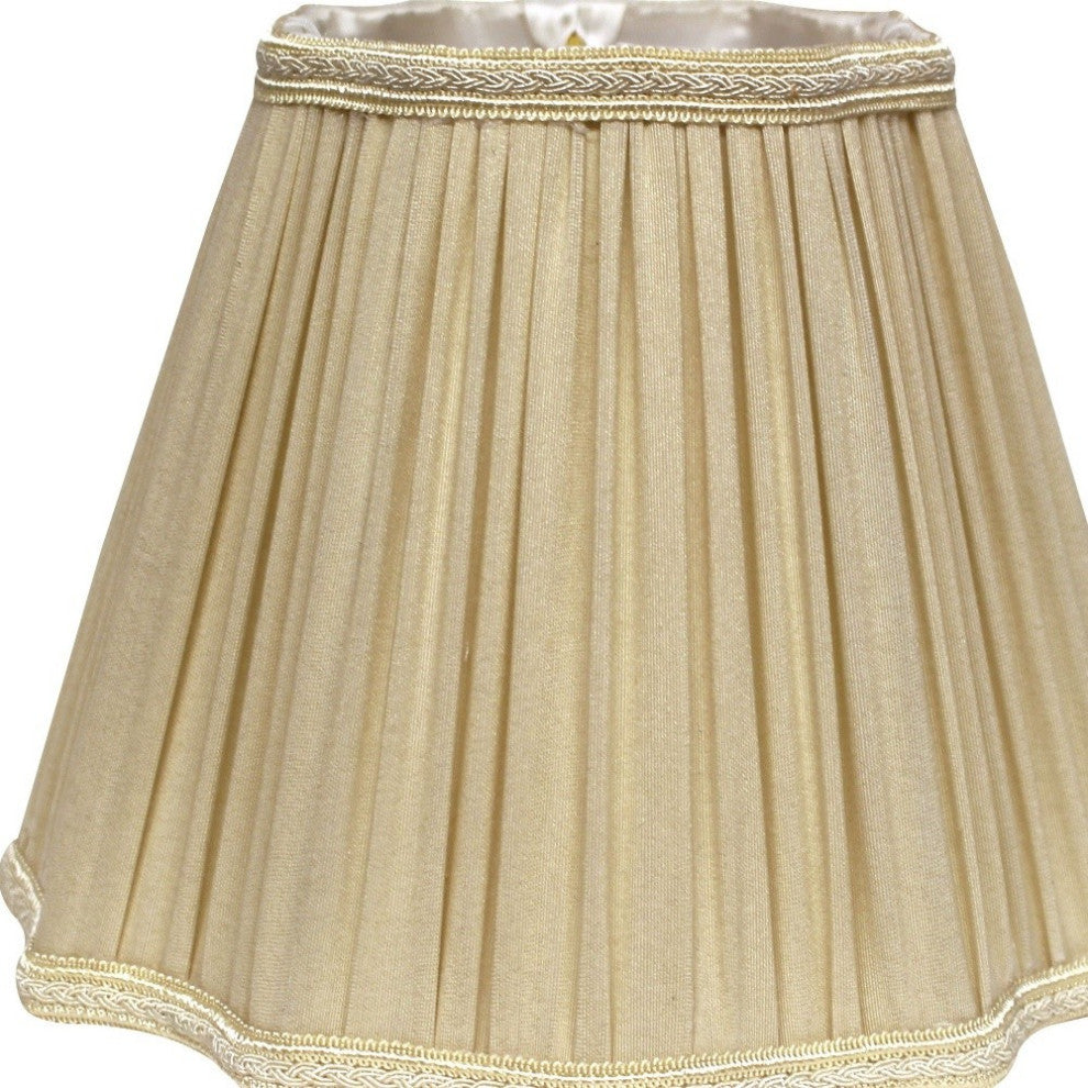18" Pearl Gray Slanted Fancy Square Shantung Lampshade