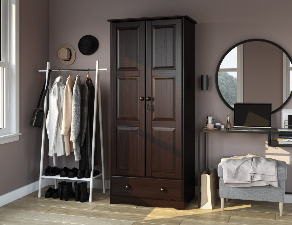 100% Solid Wood Flexible Wardrobe, Java