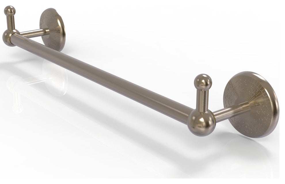 Prestige Monte Carlo 24" Towel Bar with Integrated Hooks, Antique Pewter