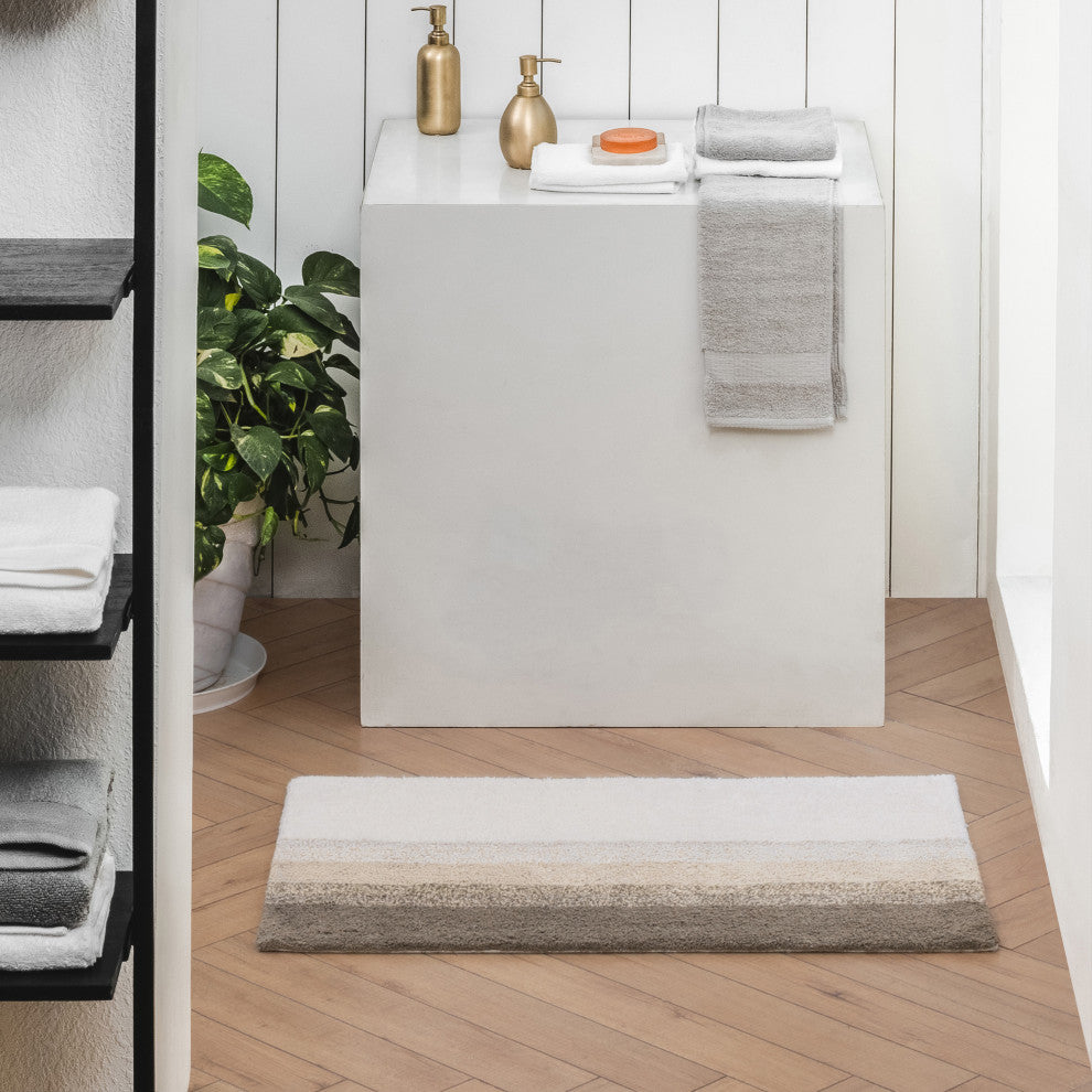 Avebury Cotton Bath Mat, Brown, 21x34