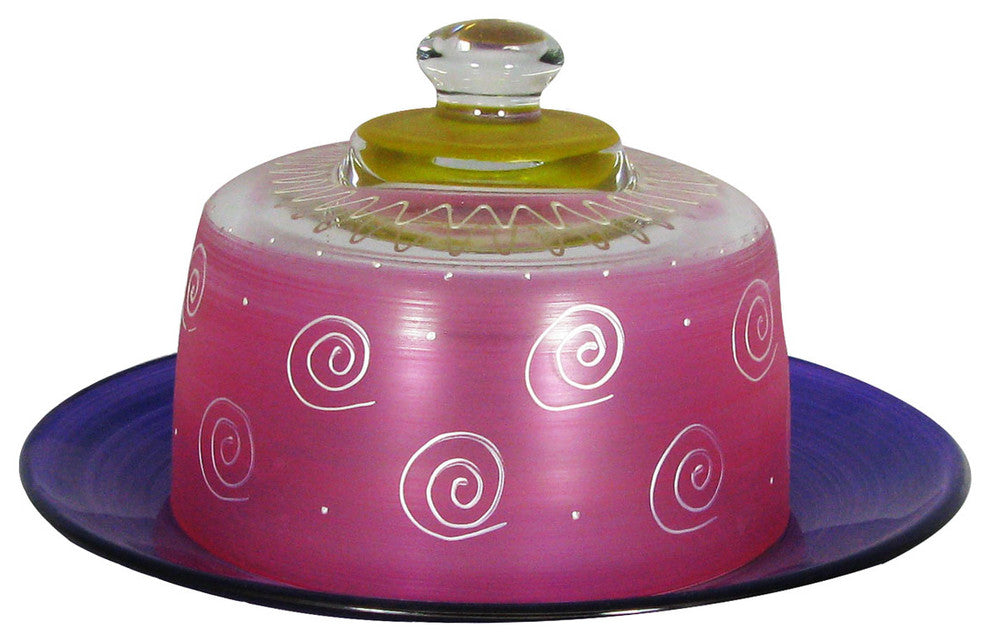 Frosted Curl Pink Cheese Dome