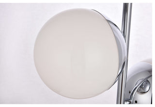 Eclipse 2 Light Table Lamp, Chrome and Frosted White