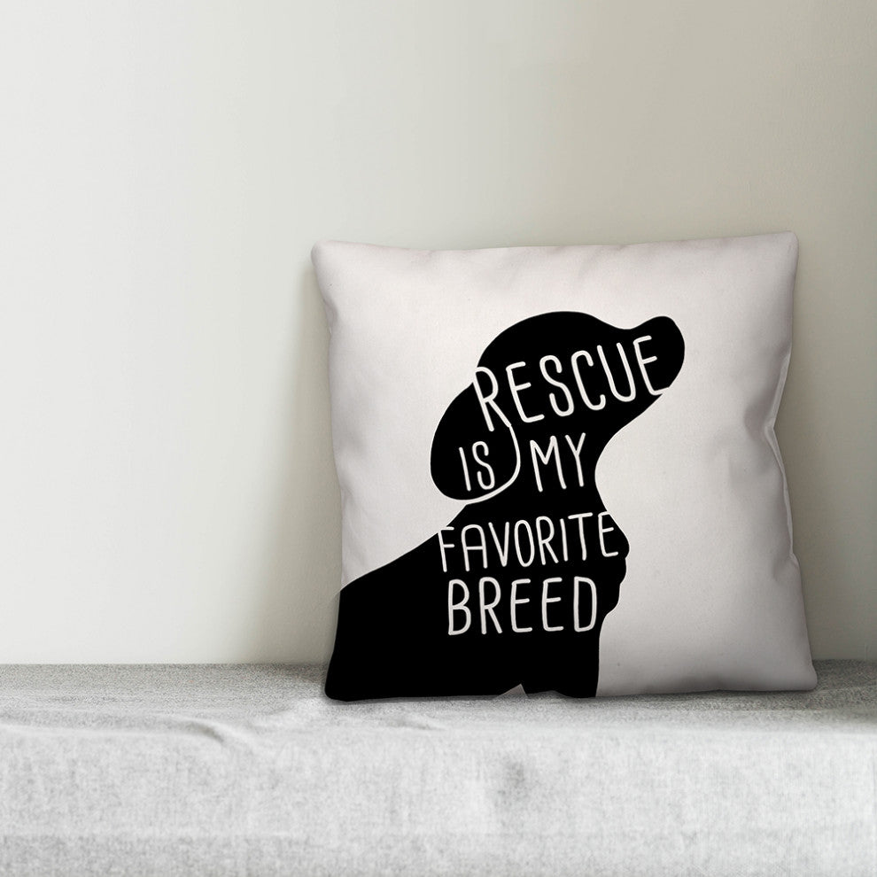 Rescue is my Favorite Breed 18x18 Spun Poly Pillow