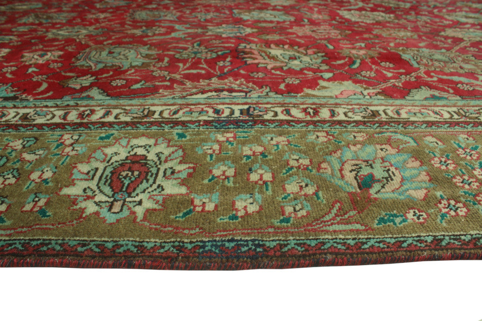 Fine Vintage Distressed Ceolbeor Red Rug