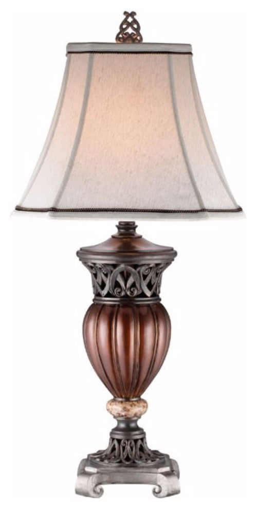 Benzara BM137716 Luna Drachen Table Lamp, Set Of 2, Brown