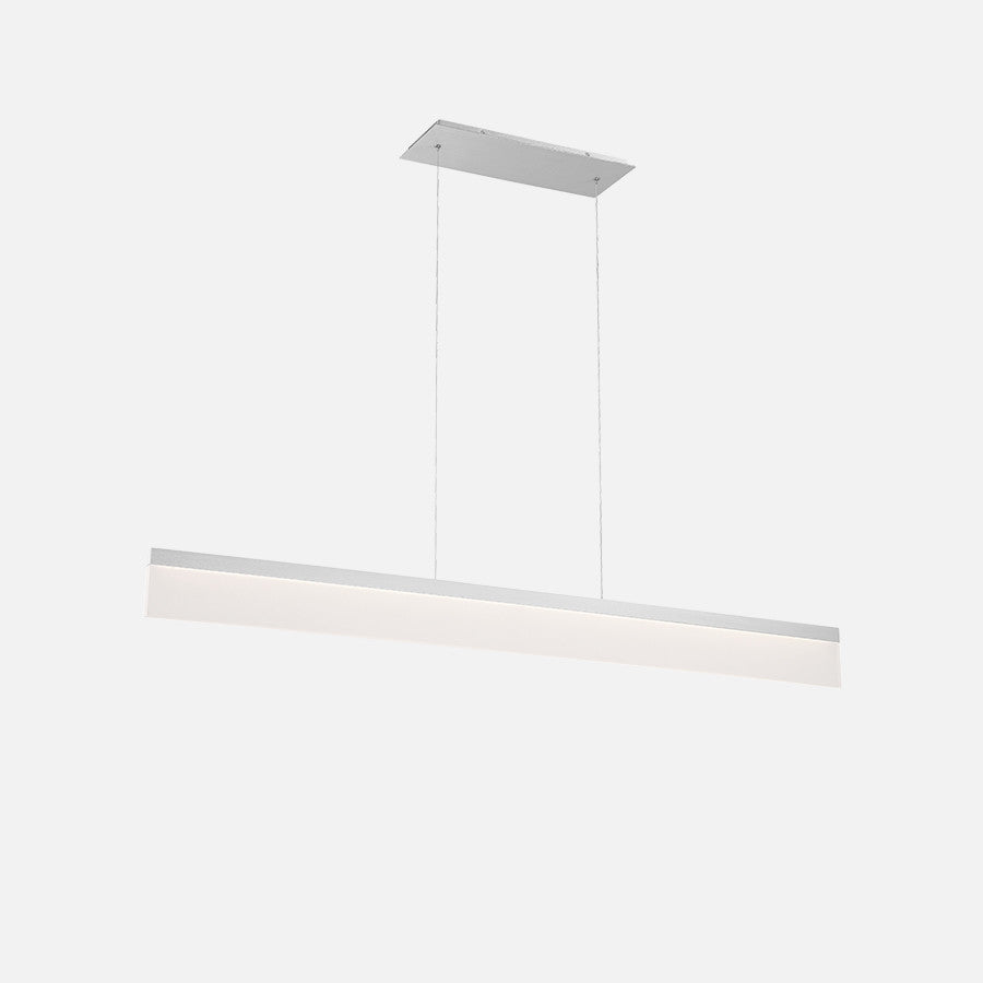 WAC Lighting Level 48in LED Linear Chandelier in Brushed Aluminum