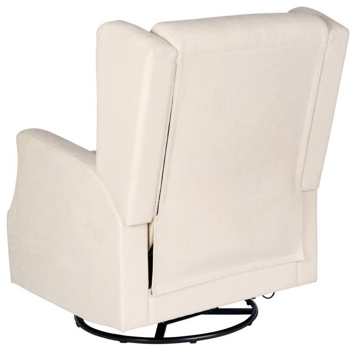 Omma Swivel Wingback Recliner Glider Rocker Recliner, Cream