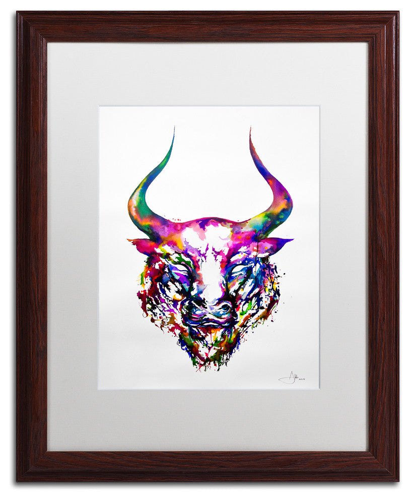 Marc Allante ''Philosopher'' Art, Wood Frame, White Mat, 20x16
