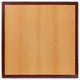 24'' Square 2-Tone High-Gloss Cherry/Mahogany Resin Table Top