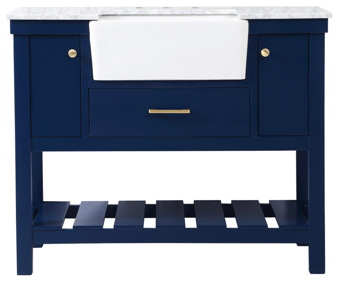 Home Living 22" Farmhouse Blue-Light Bathroom Vanity