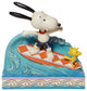 Jim Shore Cowabunga! Polyresin Snoopy Woodstock Surfing 6010114