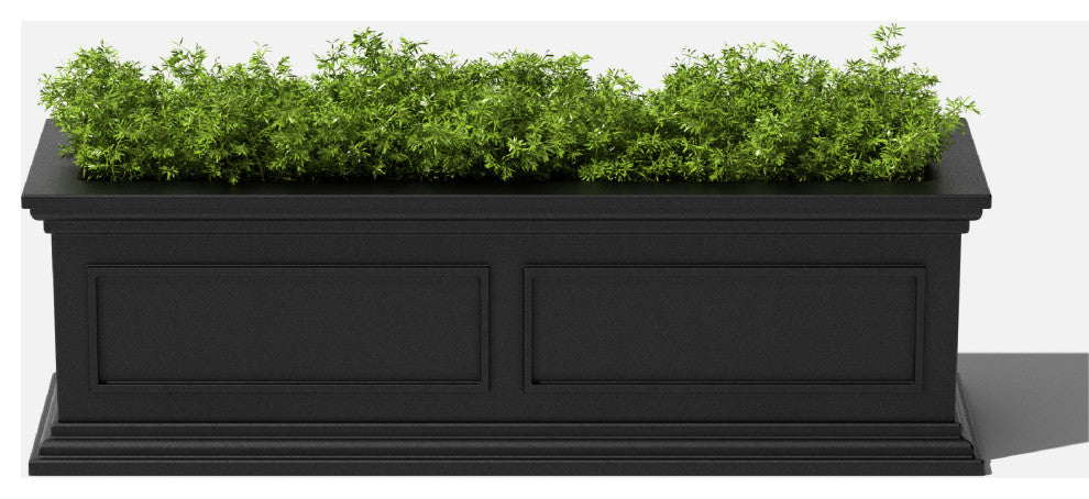 Brixton Planter Box, 36", Black, 2 Pack