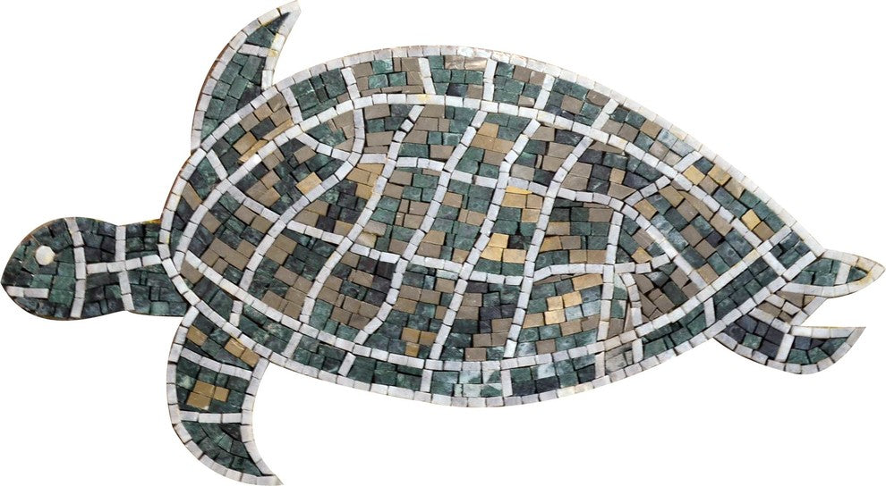 Turtle Marble Mosaic Art, 19x10