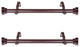 1" dia. Side Curtain Rod 12-20" Long, Set of 2, Mahogany