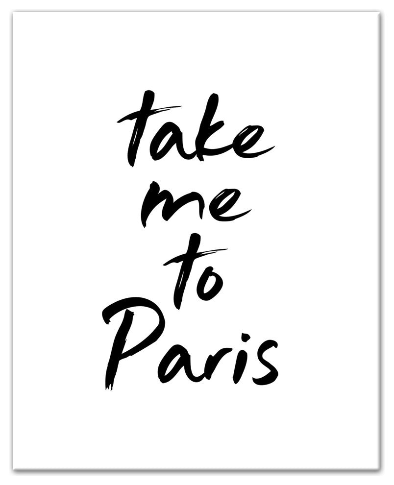 Take Me to Paris 8x10 Canvas Wall Art