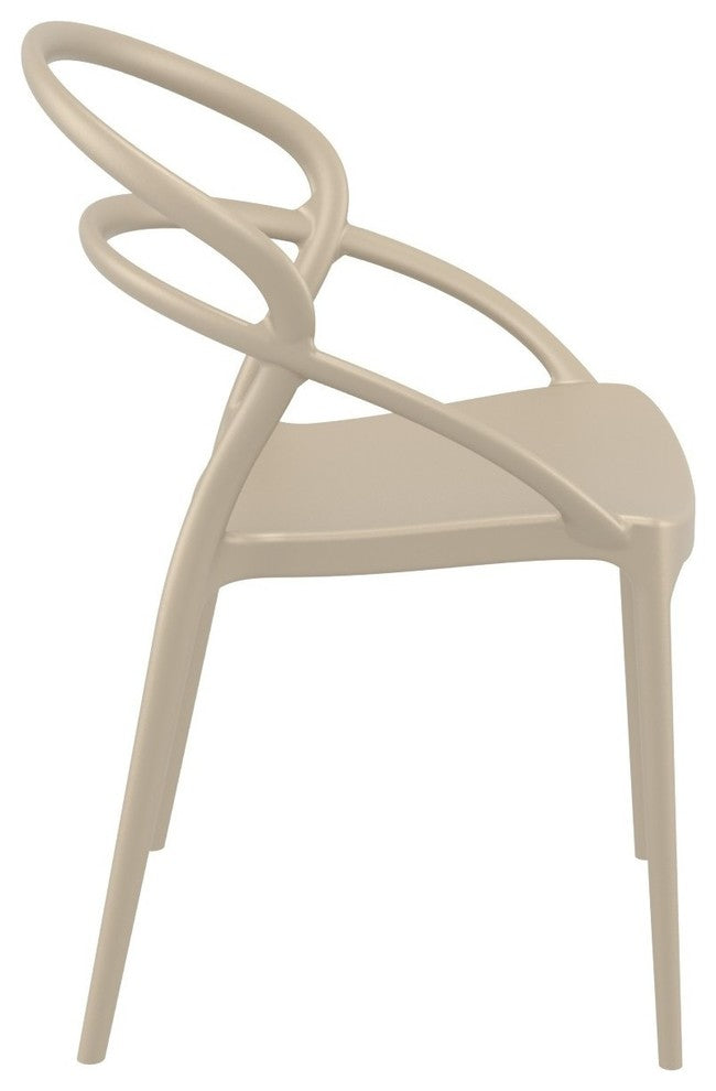 Compamia Pia Set of 2 Dining Chair, Taupe