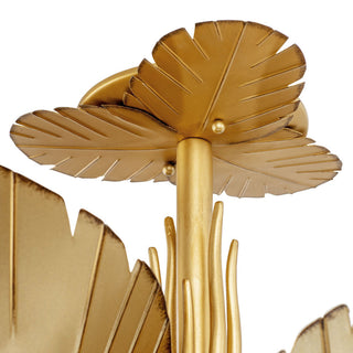 Banana Leaf 3-Lt Semi-Flush - Gold