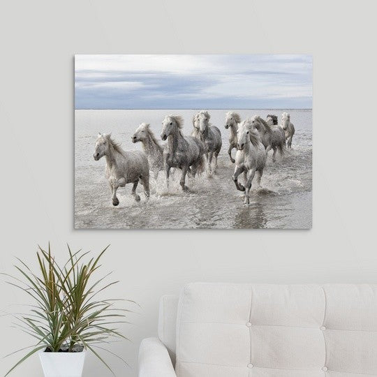 "Run on the water " Wrapped Canvas Art Print, 30"x22"x1.5"