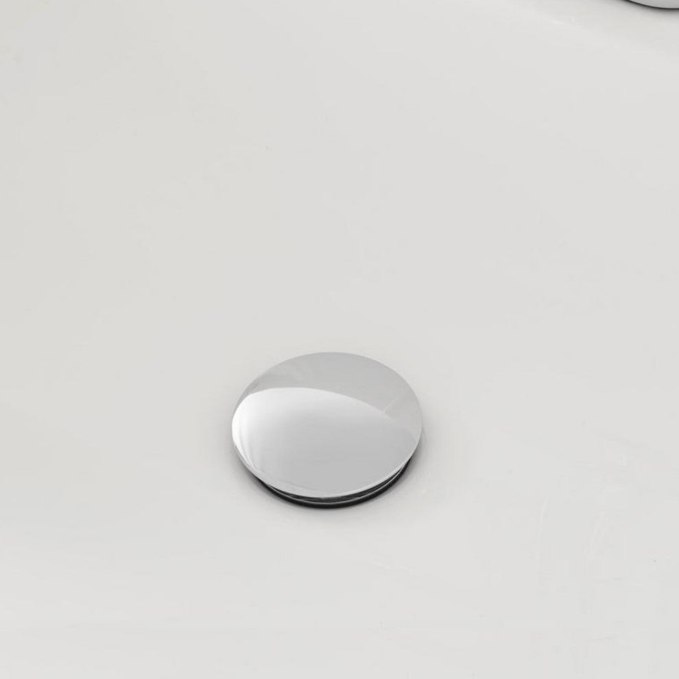 Porcelain Vessel Sink and Faucet Combo Set, Chrome