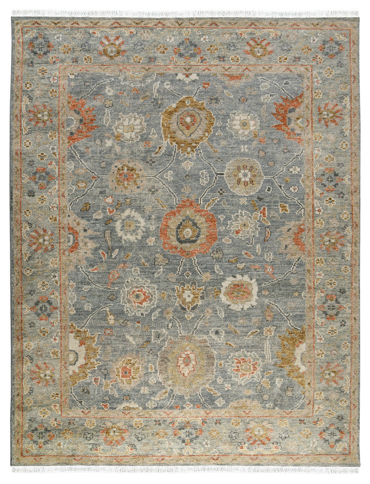 Willow Nancy Area Rug, Gray, 8' x 10', Floral
