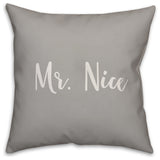 Mrs. Claus, Gray 18x18 Throw Pillow Cover