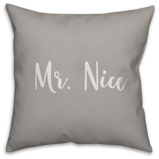 Mrs. Claus, Gray 18x18 Throw Pillow Cover