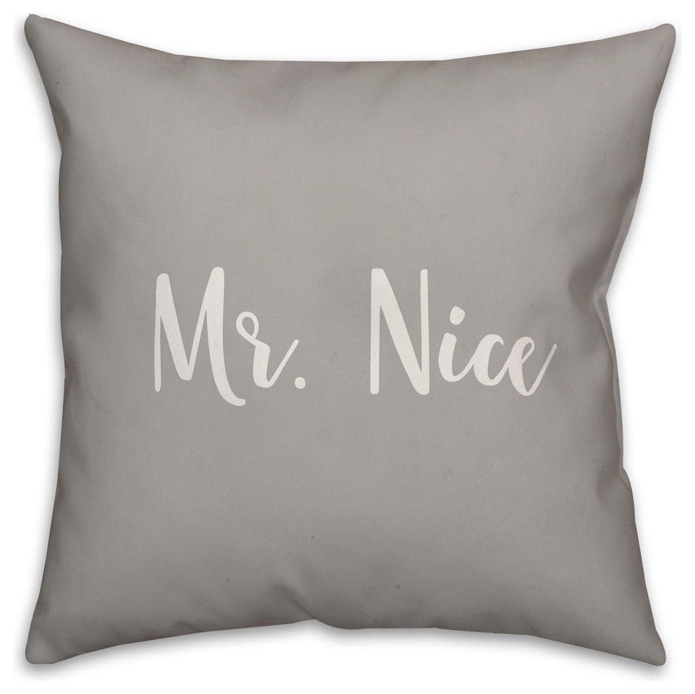 Mrs. Claus, Gray 18x18 Throw Pillow Cover