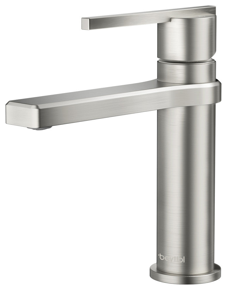Single Handle Brass Bath Faucet, Supply line, Brushed Nickel