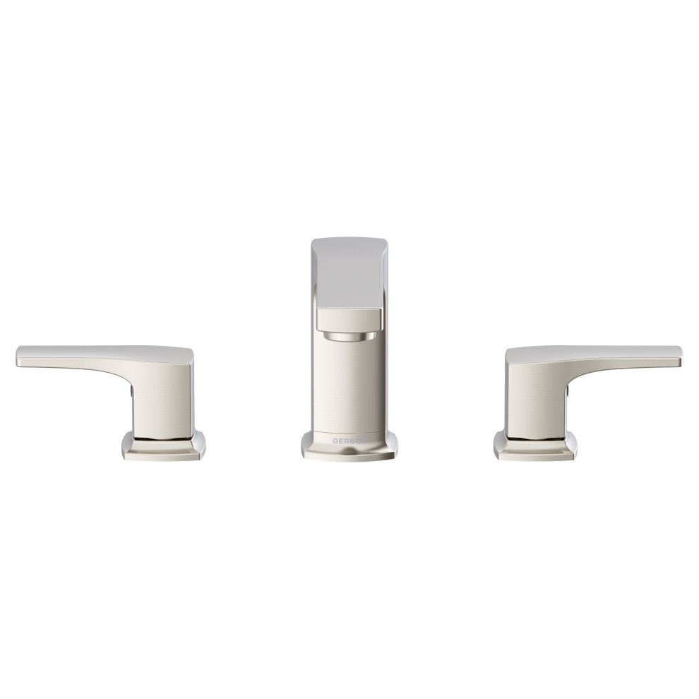 Tribune 2H Widespread Bath Faucet, 50/50 Pop-Up Drain 1.2gpm, Brushed Nickel