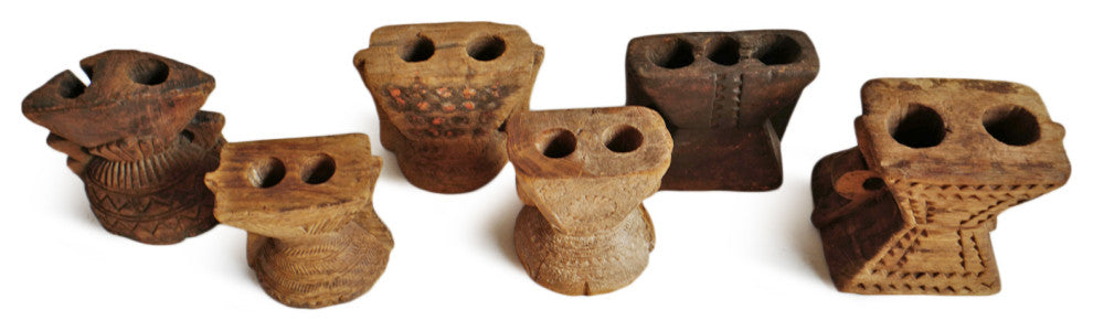 Consigned Rajasthan Village Wood Candle Stand 2