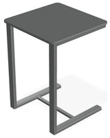 17.5" Square Marine Grade Outdoor End Table, Graphite