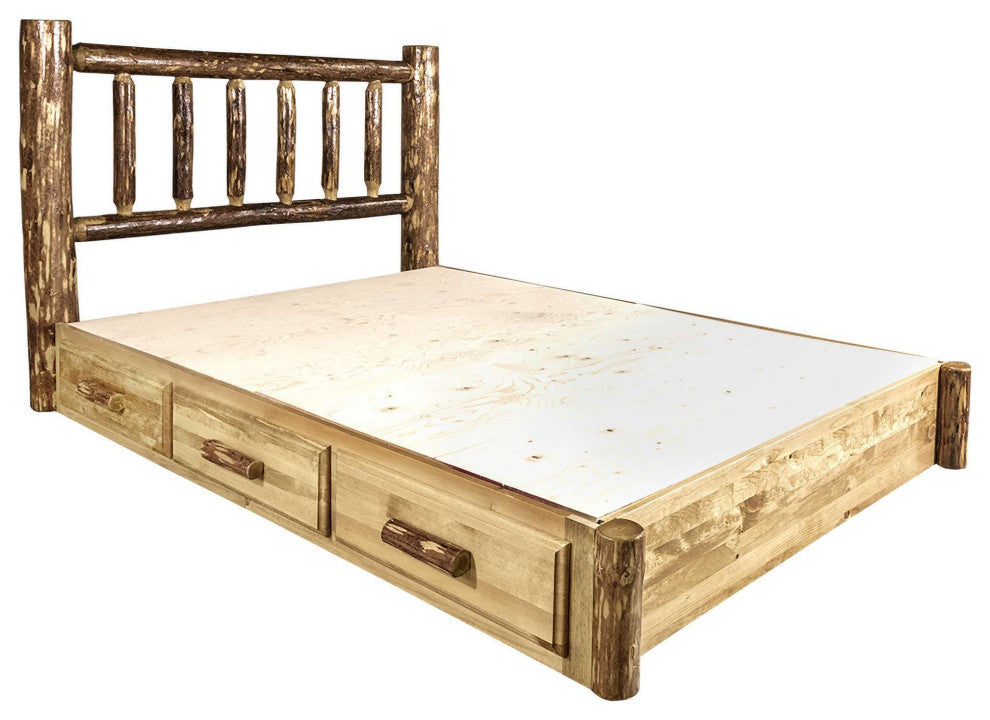 Glacier Country Collection Platform Bed With Storage, 60"