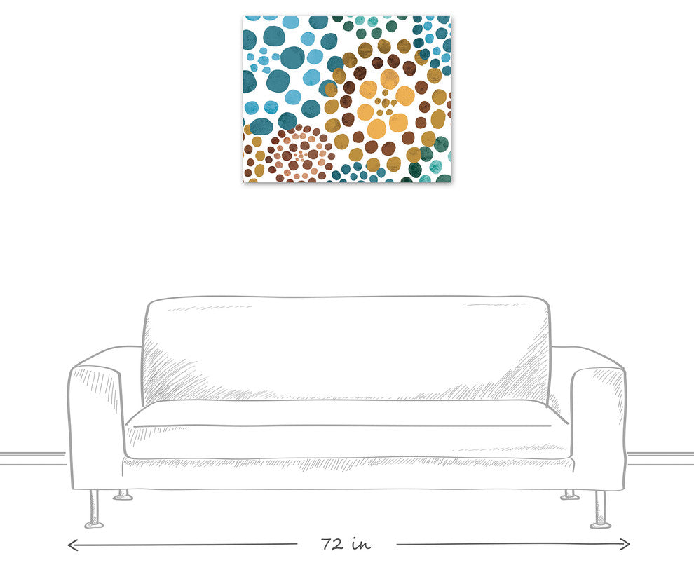 Colorful Floral Dots 24x30 Canvas Wall Art