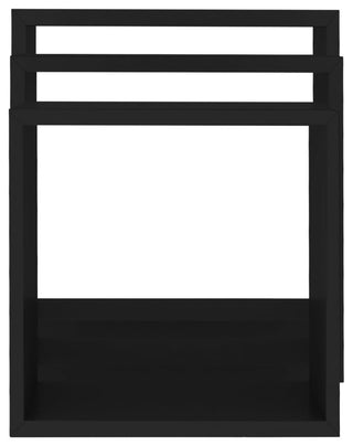 vidaXL wall cube shelves Floating Cube Shelves Display Shelves 3 Pcs Black
